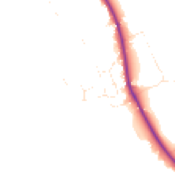 Daytime road noise heatmap for EX3 0PG