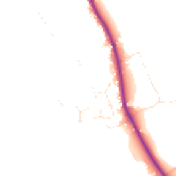 Daytime road noise heatmap for EX3 0PP