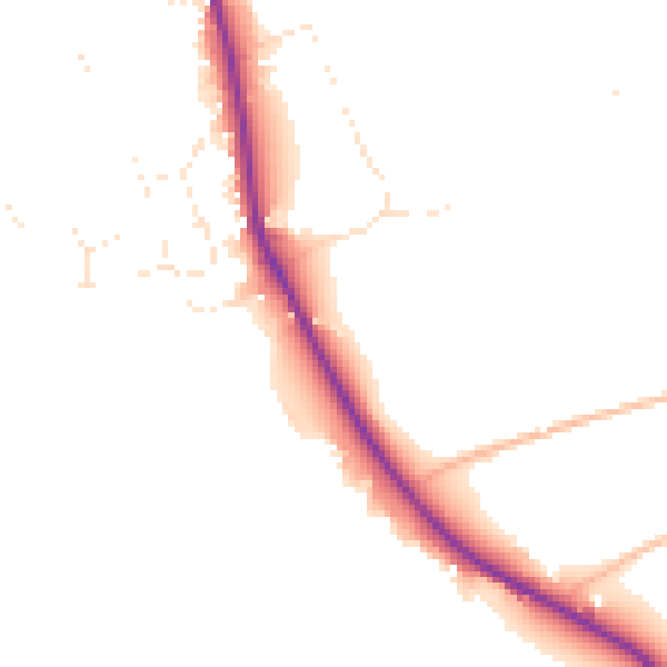 Daytime road noise heatmap for EX3 0PT