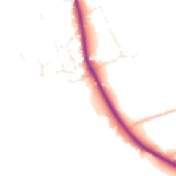 Daytime road noise heatmap for EX3 0PX