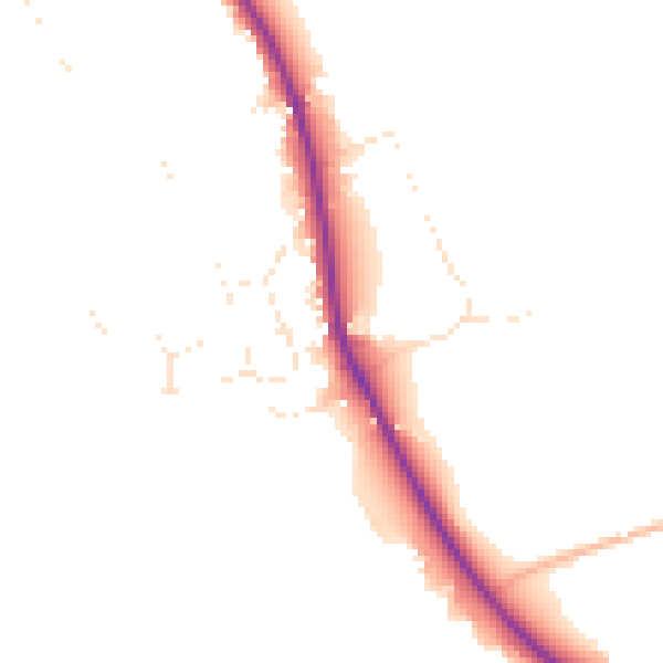 Daytime road noise heatmap for EX3 0PY
