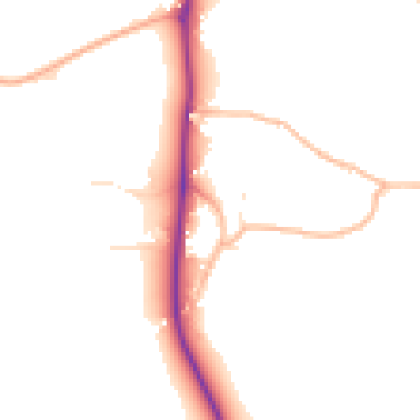 Daytime road noise heatmap for EX3 0QP