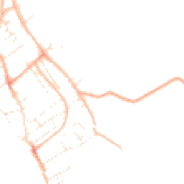 Daytime road noise heatmap for EX3 0QQ