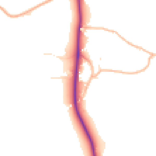 Daytime road noise heatmap for EX3 0QW