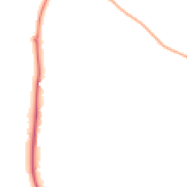 Night-time road noise heatmap for EX3 0QX
