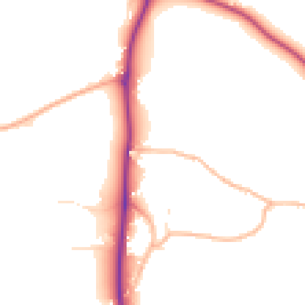 Daytime road noise heatmap for EX3 0QY