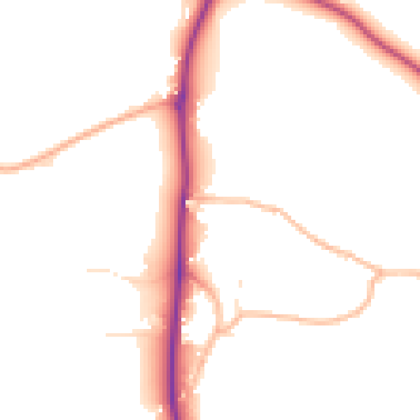 Daytime road noise heatmap for EX3 0QZ
