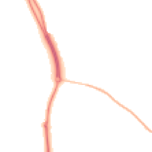 Night-time road noise heatmap for EX3 0RD