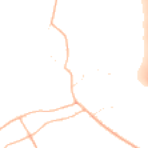 Daytime road noise heatmap for EX4 0AG