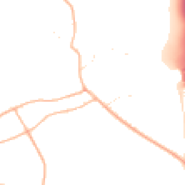 Daytime road noise heatmap for EX4 0AP