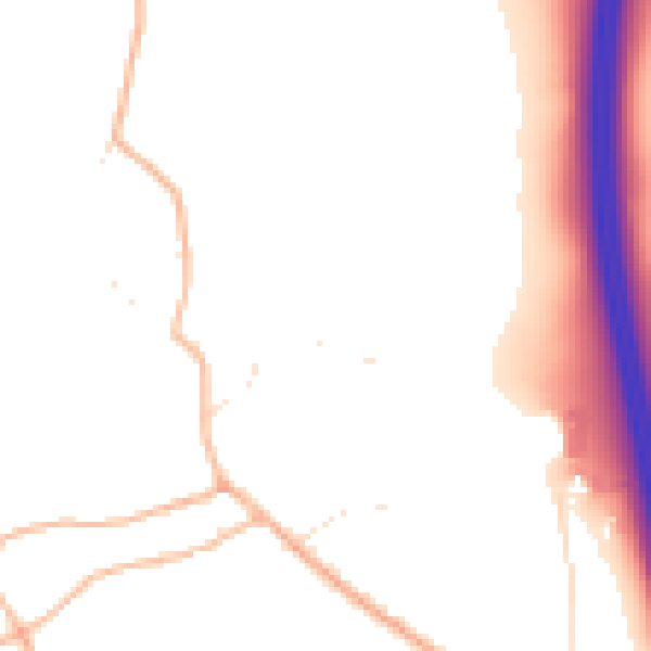 Daytime road noise heatmap for EX4 0AQ