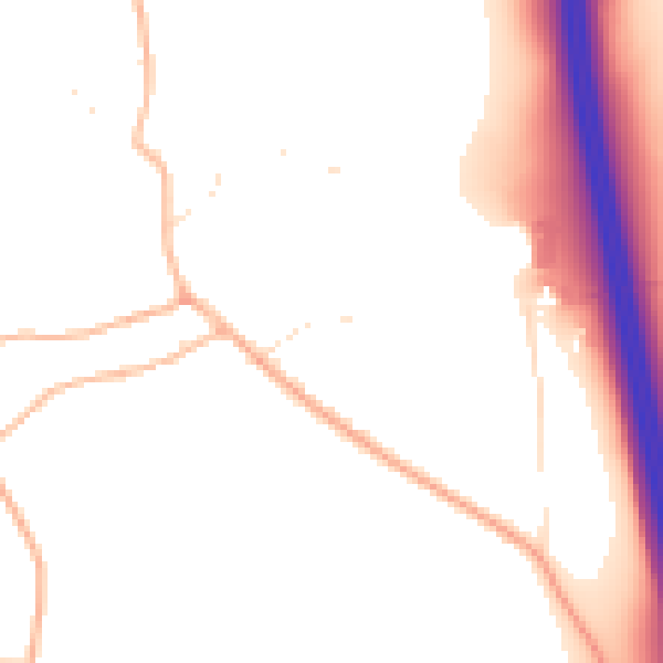 Daytime road noise heatmap for EX4 0AS