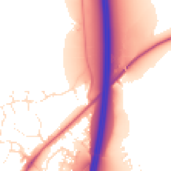 Daytime road noise heatmap for EX4 0BB