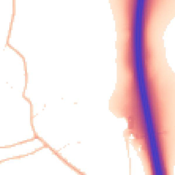 Daytime road noise heatmap for EX4 0BQ