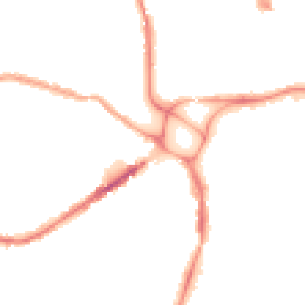 Night-time road noise heatmap for EX4 1AA