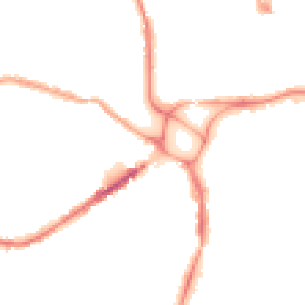 Night-time road noise heatmap for EX4 1AD