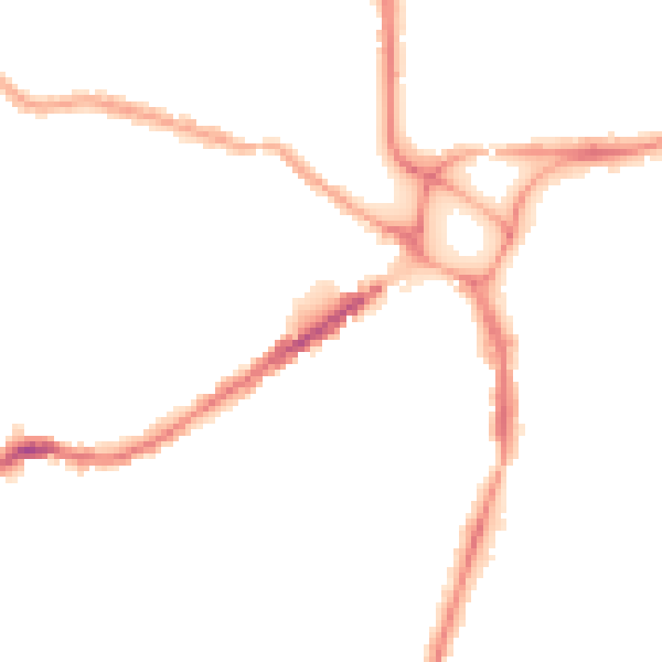 Night-time road noise heatmap for EX4 1AL