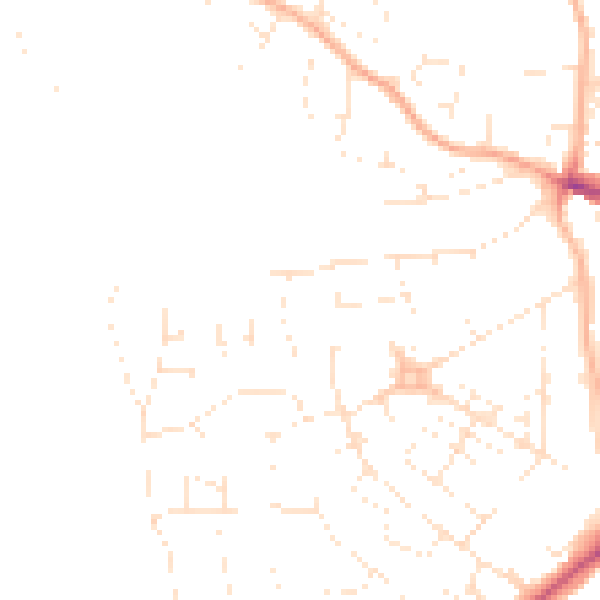 Daytime road noise heatmap for EX4 1AN