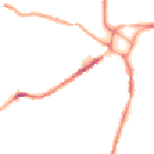 Night-time road noise heatmap for EX4 1AP