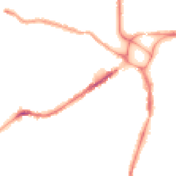 Night-time road noise heatmap for EX4 1AS