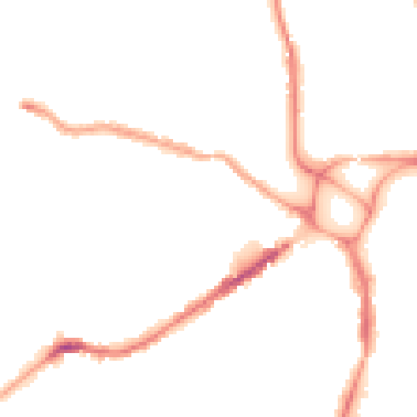 Night-time road noise heatmap for EX4 1BB