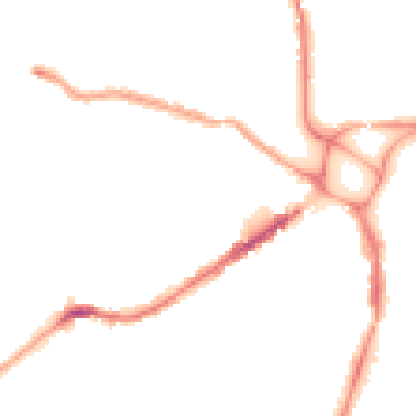 Night-time road noise heatmap for EX4 1BD