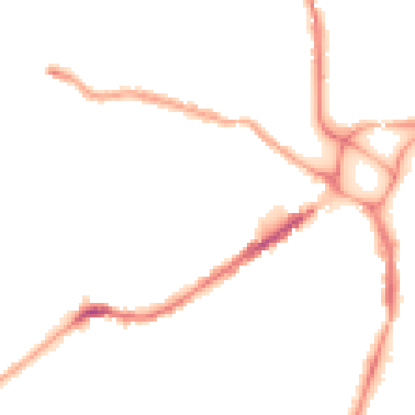 Night-time road noise heatmap for EX4 1BE