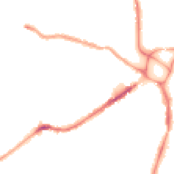 Night-time road noise heatmap for EX4 1BG