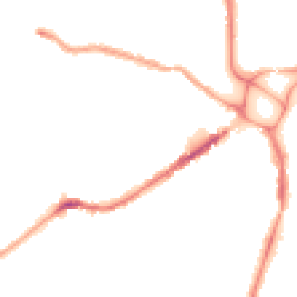 Night-time road noise heatmap for EX4 1BH