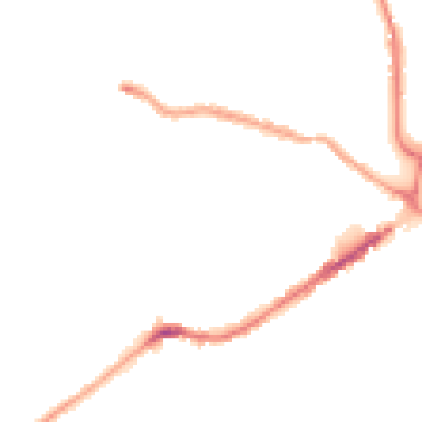 Night-time road noise heatmap for EX4 1BP