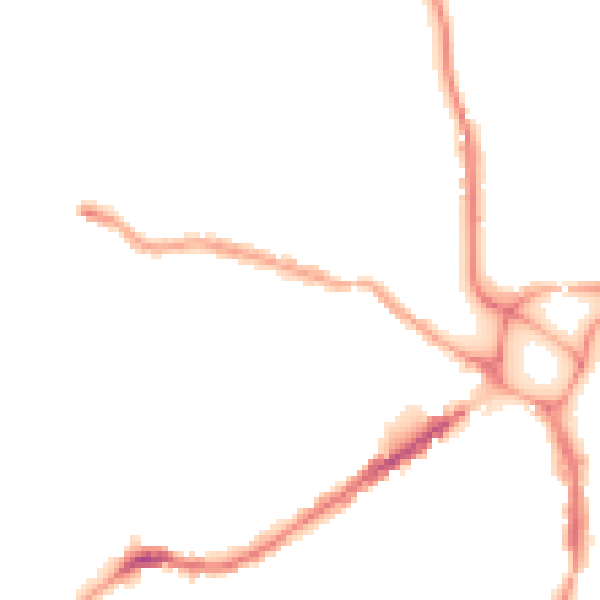 Night-time road noise heatmap for EX4 1BY