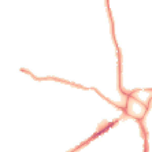 Night-time road noise heatmap for EX4 1EE
