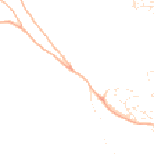 Daytime road noise heatmap for EX4 1SX