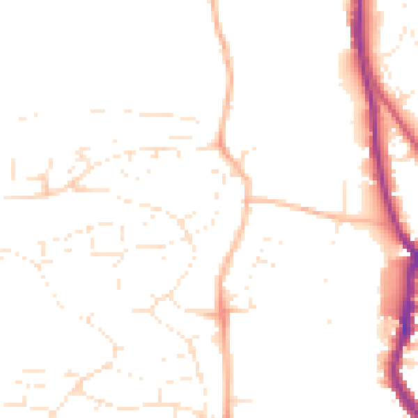 Daytime road noise heatmap for EX4 2AQ