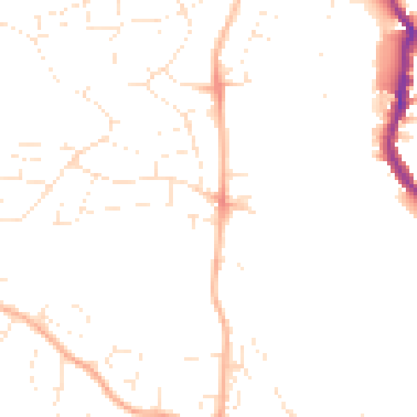 Daytime road noise heatmap for EX4 2BH
