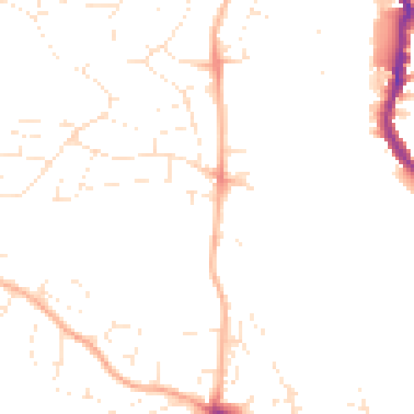 Daytime road noise heatmap for EX4 2BP