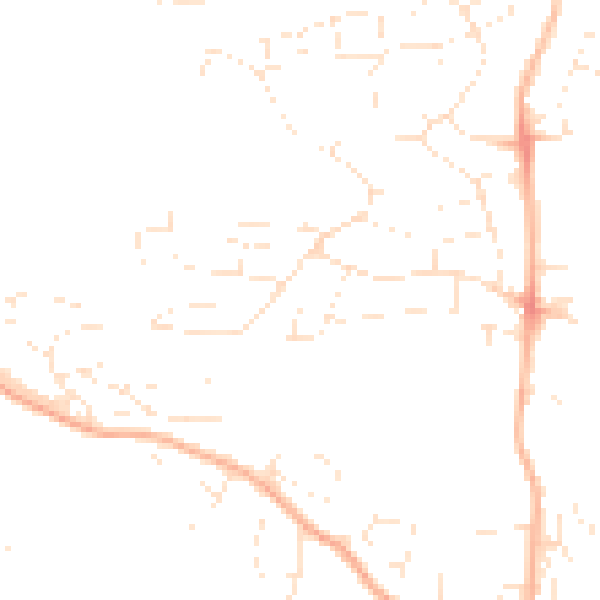 Daytime road noise heatmap for EX4 2DX
