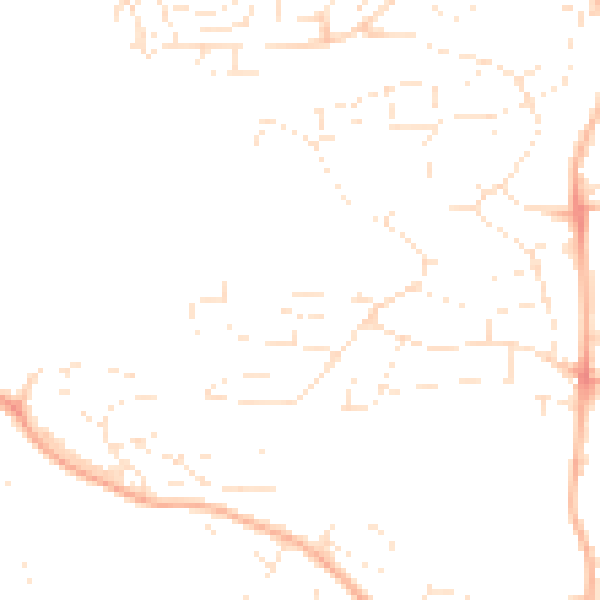 Daytime road noise heatmap for EX4 2EJ