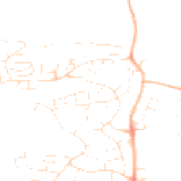 Daytime road noise heatmap for EX4 2EN