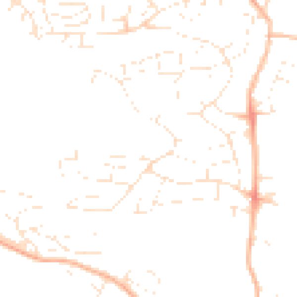 Daytime road noise heatmap for EX4 2EQ