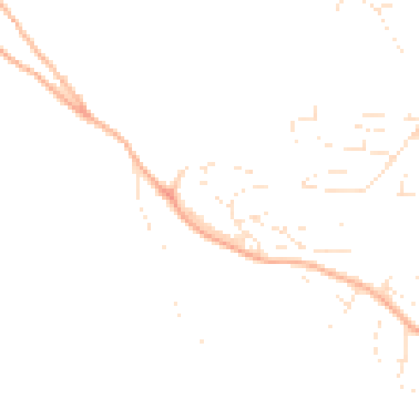 Daytime road noise heatmap for EX4 2EY