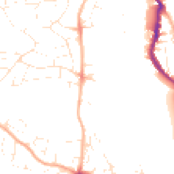 Daytime road noise heatmap for EX4 2HY