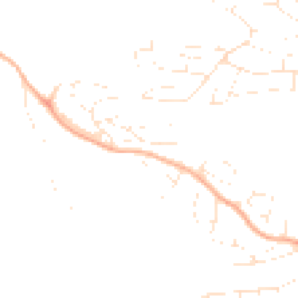Daytime road noise heatmap for EX4 2LL