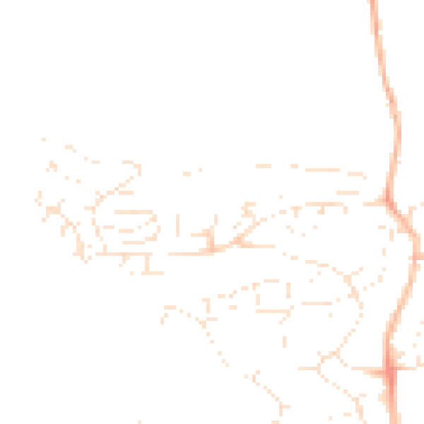 Daytime road noise heatmap for EX4 2PU