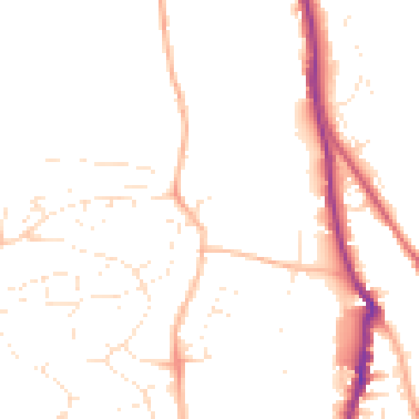 Daytime road noise heatmap for EX4 2RE