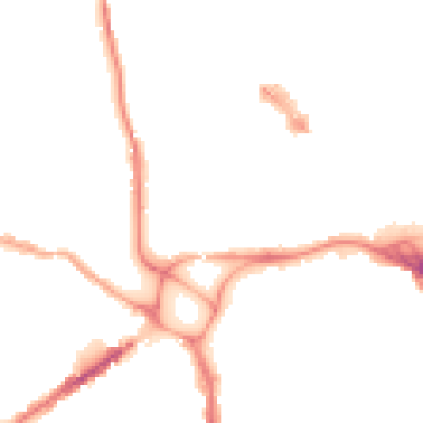 Night-time road noise heatmap for EX4 3AJ