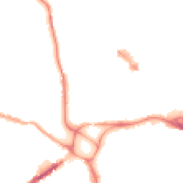 Night-time road noise heatmap for EX4 3BJ