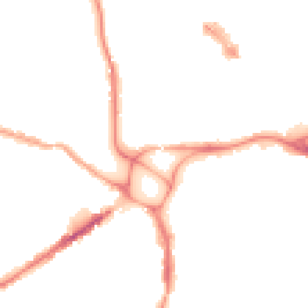 Night-time road noise heatmap for EX4 3DD