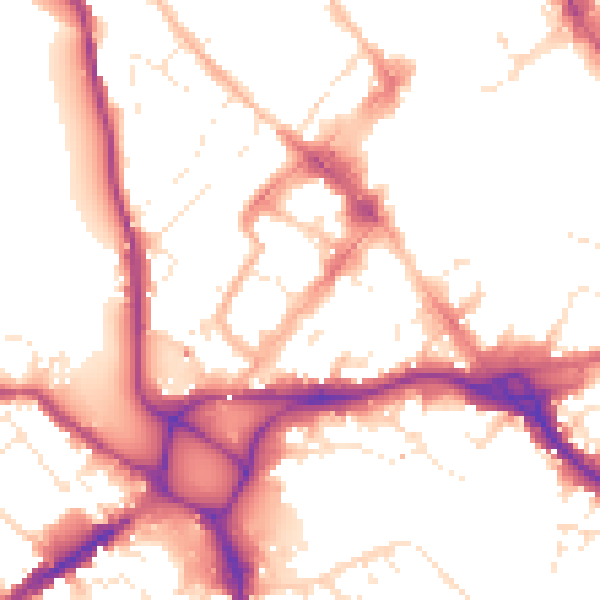 Daytime road noise heatmap for EX4 3DR