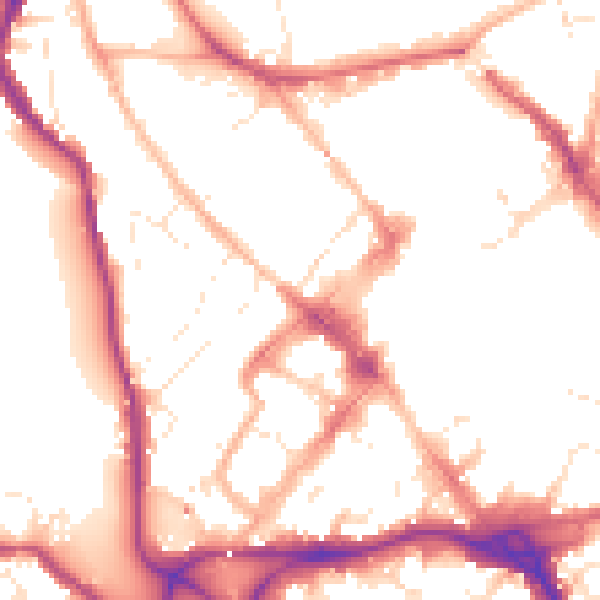 Daytime road noise heatmap for EX4 3EA